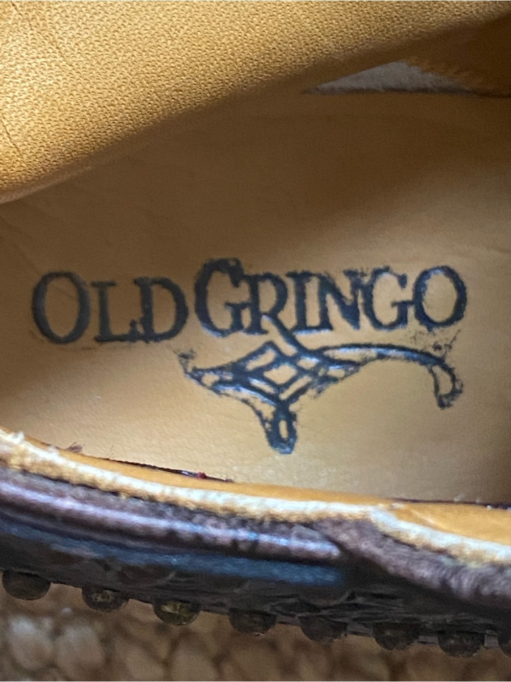 Old Gringo Brown Distressed Leather Western Ankle Booties 8.5 - Picture 8 of 8